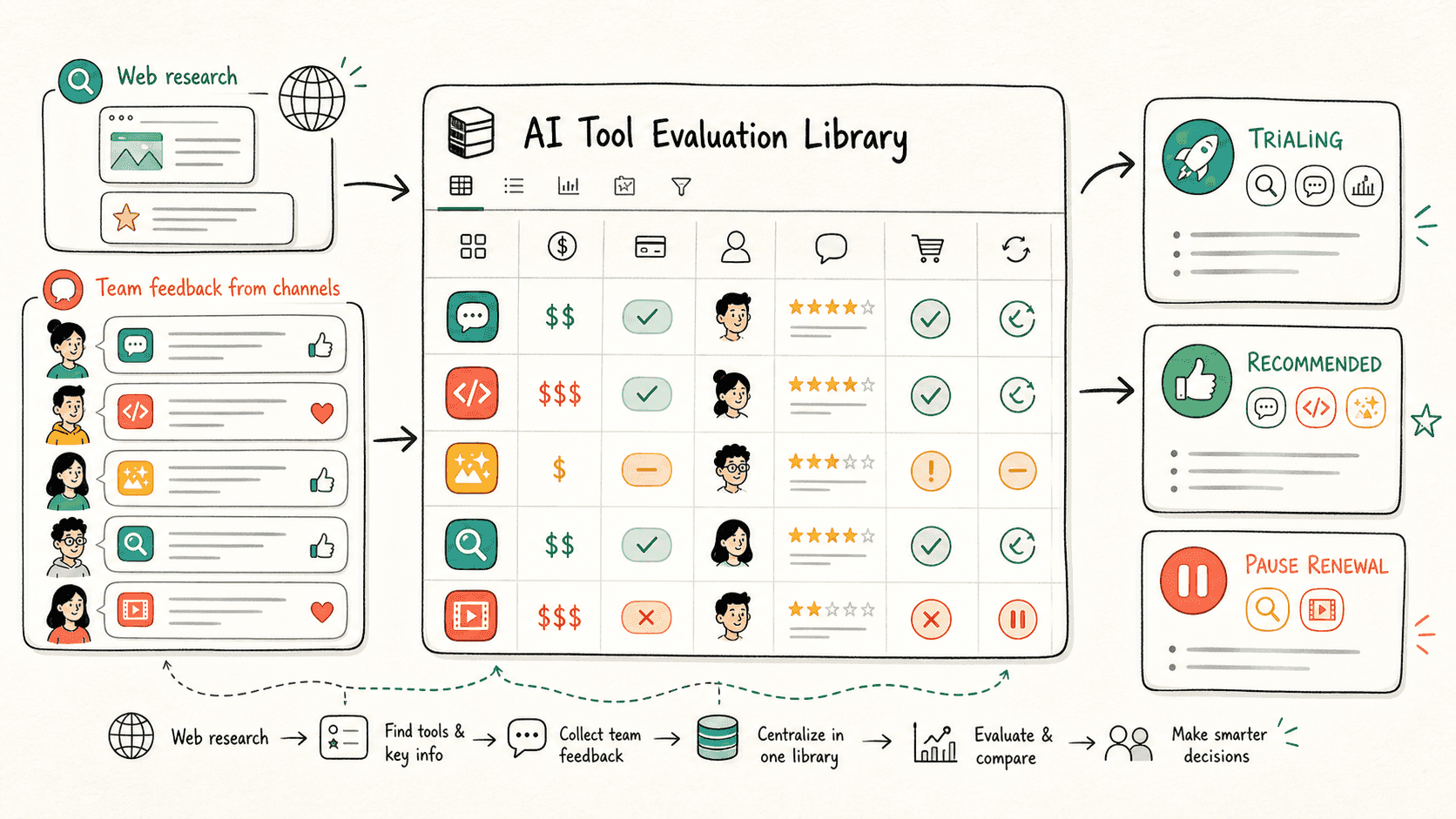 Idea bank to content briefs workflow visual
