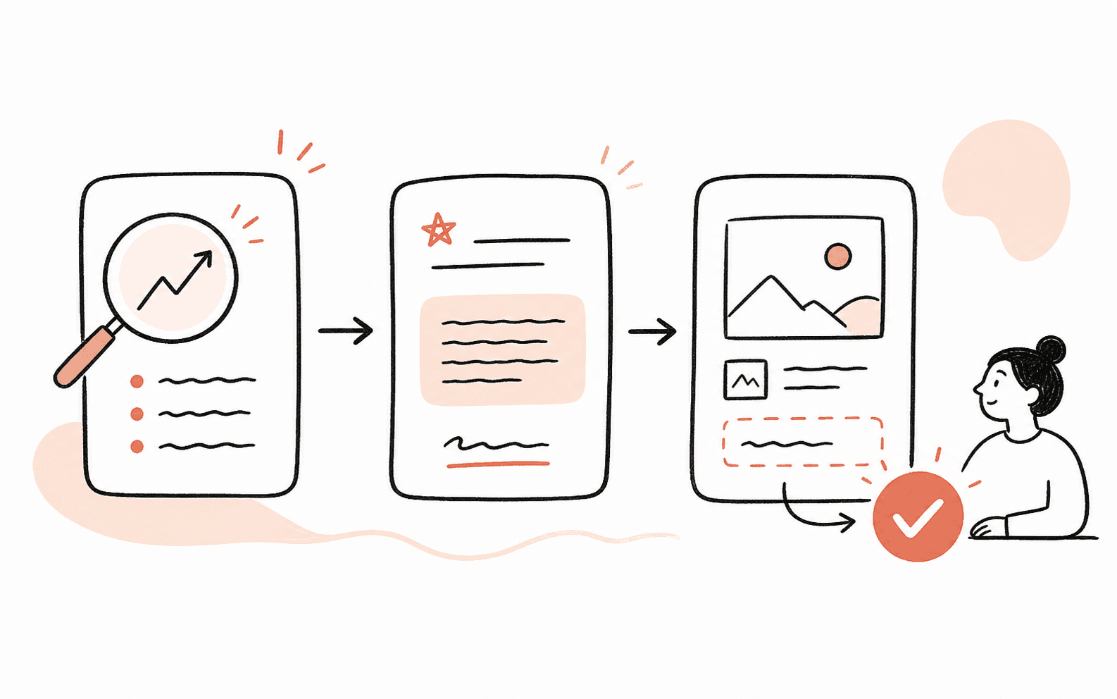 Landing page revision workflow のワークフロー図